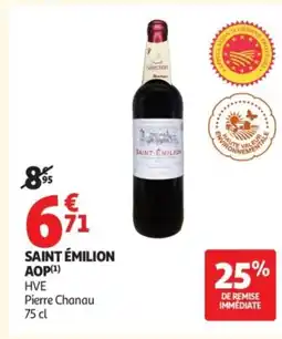 Auchan PIERRE CHANAU Saint émilion aop offre