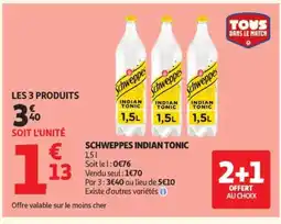 Auchan SCHWEPPES indian tonic offre