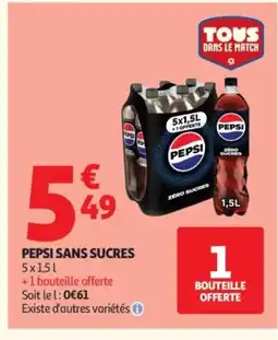 Auchan PEPSI Sans sucres offre