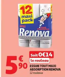 Auchan RENOVA Essuie tout maxi absorption offre