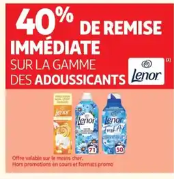 Auchan LENOR Sur la gamme des adoussicants offre