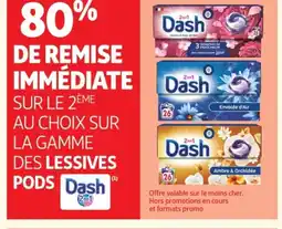 Auchan DASH Sur la gamme des lessives pods offre