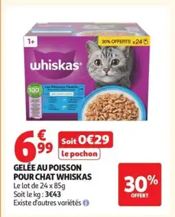Auchan WHISKAS Gelée au poisson pour chat offre