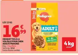 Auchan PEDIGREE Croquettes àla volaille pour chien adulte offre