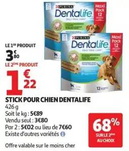 Auchan DENTALIFE Stick pour chien offre