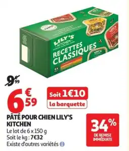 Auchan LILY'S KITCHEB Pâté pour chien offre