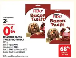 Auchan PURINA Friandise bacon twist fido offre