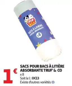 Auchan TRUF & CO Sacs pour bacs à litière absorbante offre