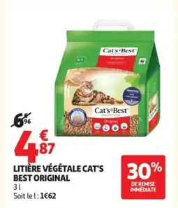 Auchan CAT'S BEST ORIGINAL Litière végétale offre