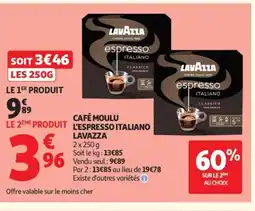 Auchan LAVAZZA Café moulu l'espresso italiano offre