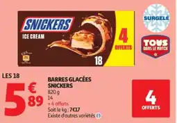 Auchan SNICKERS Barres glacées offre