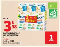Auchan BJORG Boisson végétale bio offre