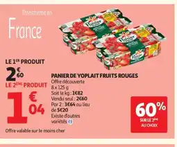 Auchan PANIER DE YOPLAIT Fruits rouges offre