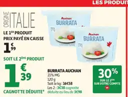 Auchan AUCHAN Burrata offre