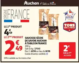 Auchan Saucisse sèche de savoie auchan a table en france offre