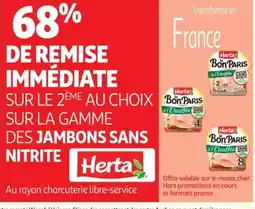 Auchan HERTA Sur la gamme des jambons sans nitrite offre