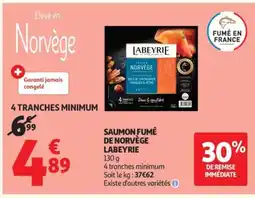 Auchan LABEYRIE Saumon fumé de norvège offre