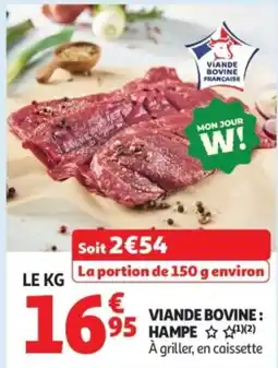 Auchan Viande bovine hampe offre