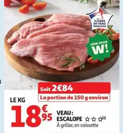 Auchan Veau escalope offre
