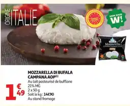 Auchan Mozzarella di bufala campana aop offre