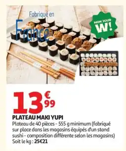Auchan Plateau maki yupi offre