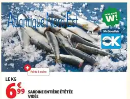 Auchan Sardine entière étêtée vidée offre