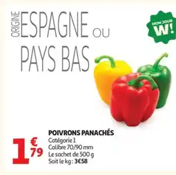 Auchan Poivrons panachés offre