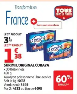 Auchan CORAYA Surimi l'original offre