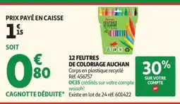 Auchan AUCHAN 12 feutres de coloriage offre