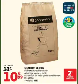 Auchan Charbon de bois offre
