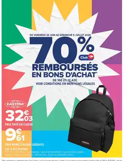 Carrefour Market EASTPAK Sac à dos Padded offre