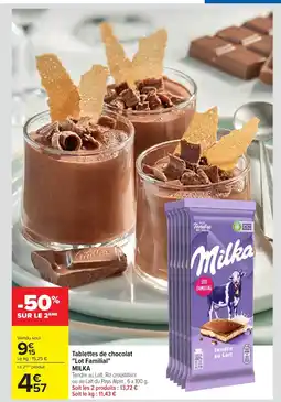 Carrefour Market MILKA tablettes de chocolat Lot Familial offre