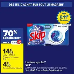 Carrefour Market SKIP Lessive capsules offre