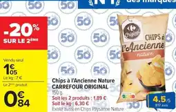 Carrefour Market CARREFOUR ORIGINAL Chips à l'Ancienne Nature offre