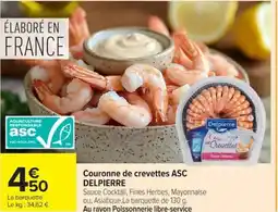 Carrefour Market DELPIERRE Couronne de crevettes ASC offre