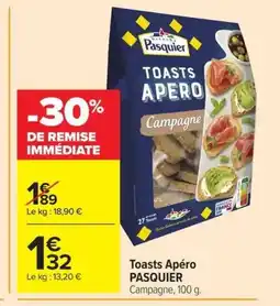 Carrefour Market PASQUIER Toasts Apéro offre