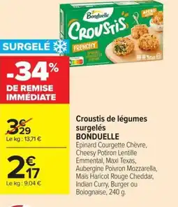 Carrefour Market BONDUELLE Croustis de légumes surgelés offre