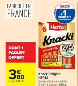 Carrefour Market HERTA Knacki Original offre