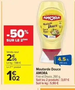 Carrefour Market AMORA Moutarde Douce offre