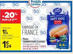 Carrefour Market CARREFOUR CLASSIC Pains offre