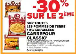 Carrefour Market CARREFOUR CLASSIC Sur toutes les pommes de terre surgelées offre