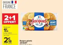 Carrefour Market JACQUET Burgers géants offre