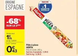 Carrefour Market HERTA Pâte à pizza offre