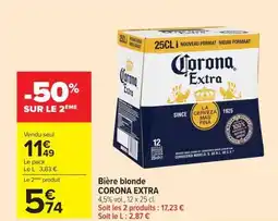 Carrefour Market CORONA EXTRA Bière blonde offre