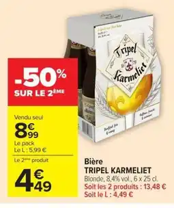Carrefour Market TRIPEL KARMELIET Bière offre