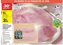 Carrefour Market FILIÈRE QUALITÉ CARREFOUR Jambon cuit supérieur découenné dégraissé à l'étouffée offre