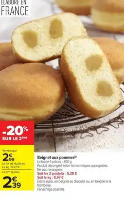 Carrefour Market Beignet aux pommes offre