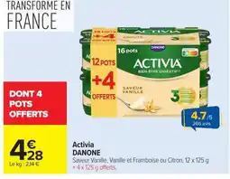 Carrefour Market DANONE Activia offre