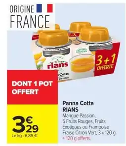 Carrefour Market RIANS Panna Cotta offre