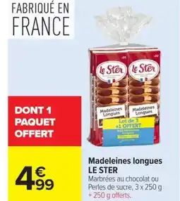 Carrefour Market LE STER Madeleines longues offre